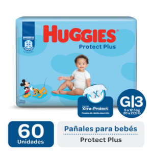 Pañal Huggies Protect Plus G x 60un.